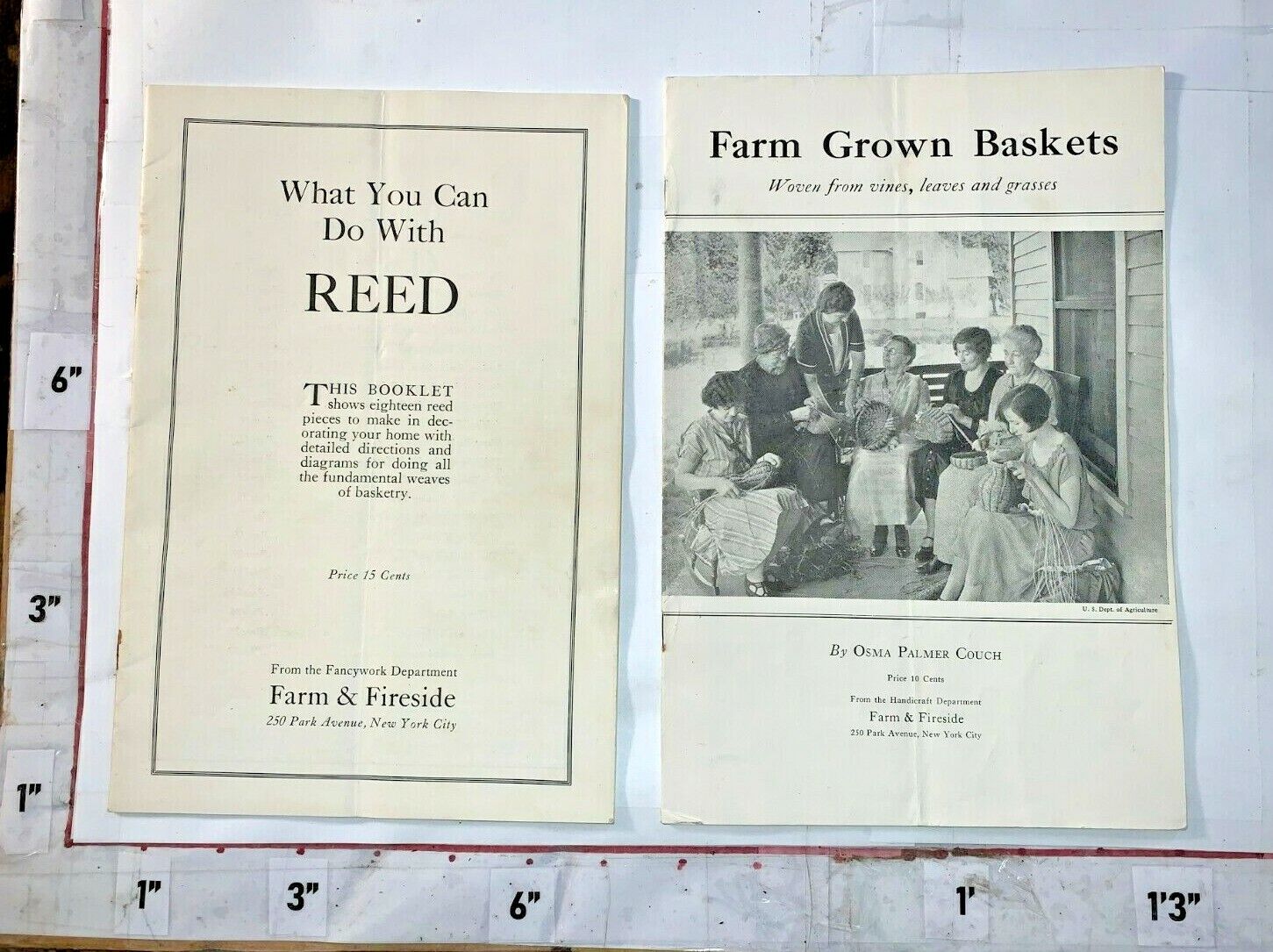 2 Farm Grown Baskets Homesteading Farm & Fireside Booklets 1920/30s Basketry