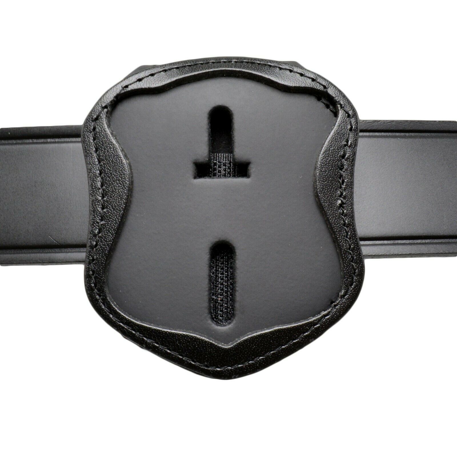 Boston Police Badge Holder Leather Clip On Belt Clip/neck Hanger W/chain