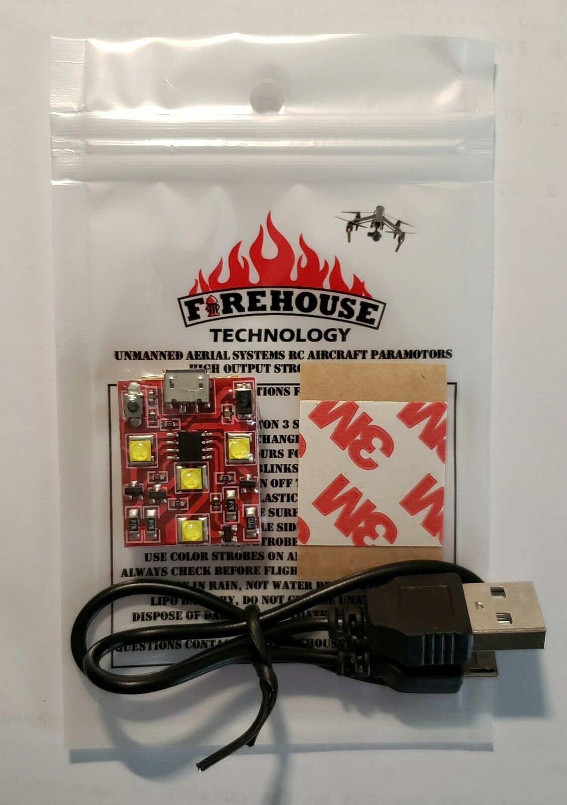 Firehouse Arc White Drone Anti Collision Strobe Light Dji Mini Autel Parrot Rc