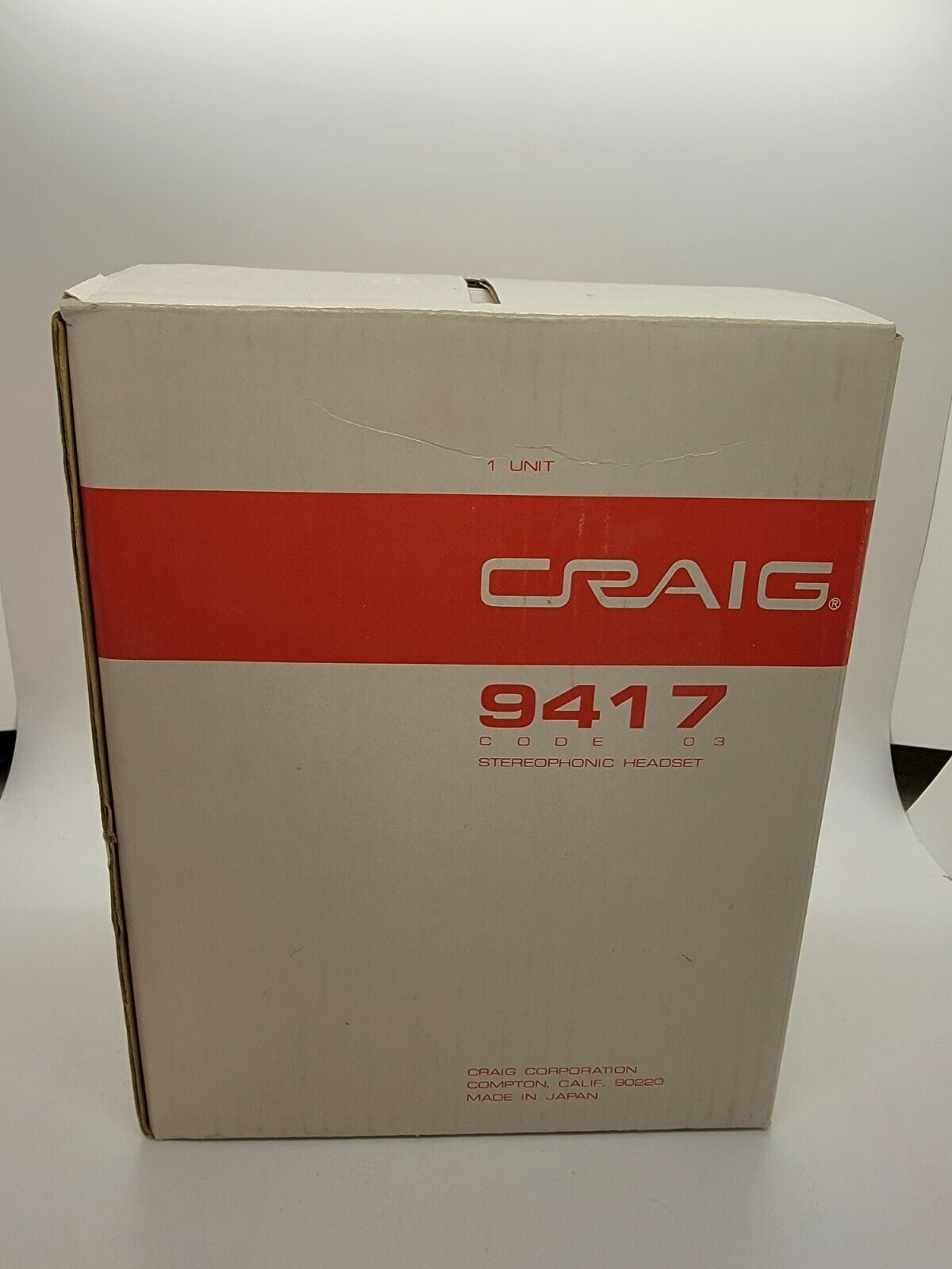 Craig 9417 Stereophonic Headset New Old Stock. Japan.