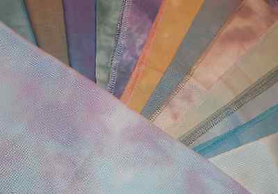 Zweigart/silkweaver Hand Dyed Aida Fabric For Cross Stitch Choose Count + Color