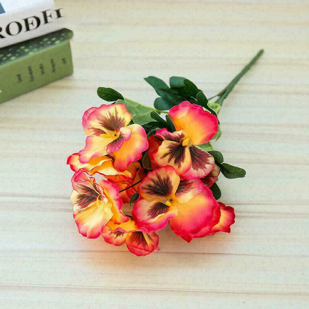 Artificial Decorative Flowers Pansy Silk Flowers Wedding Home Decoration M4g2