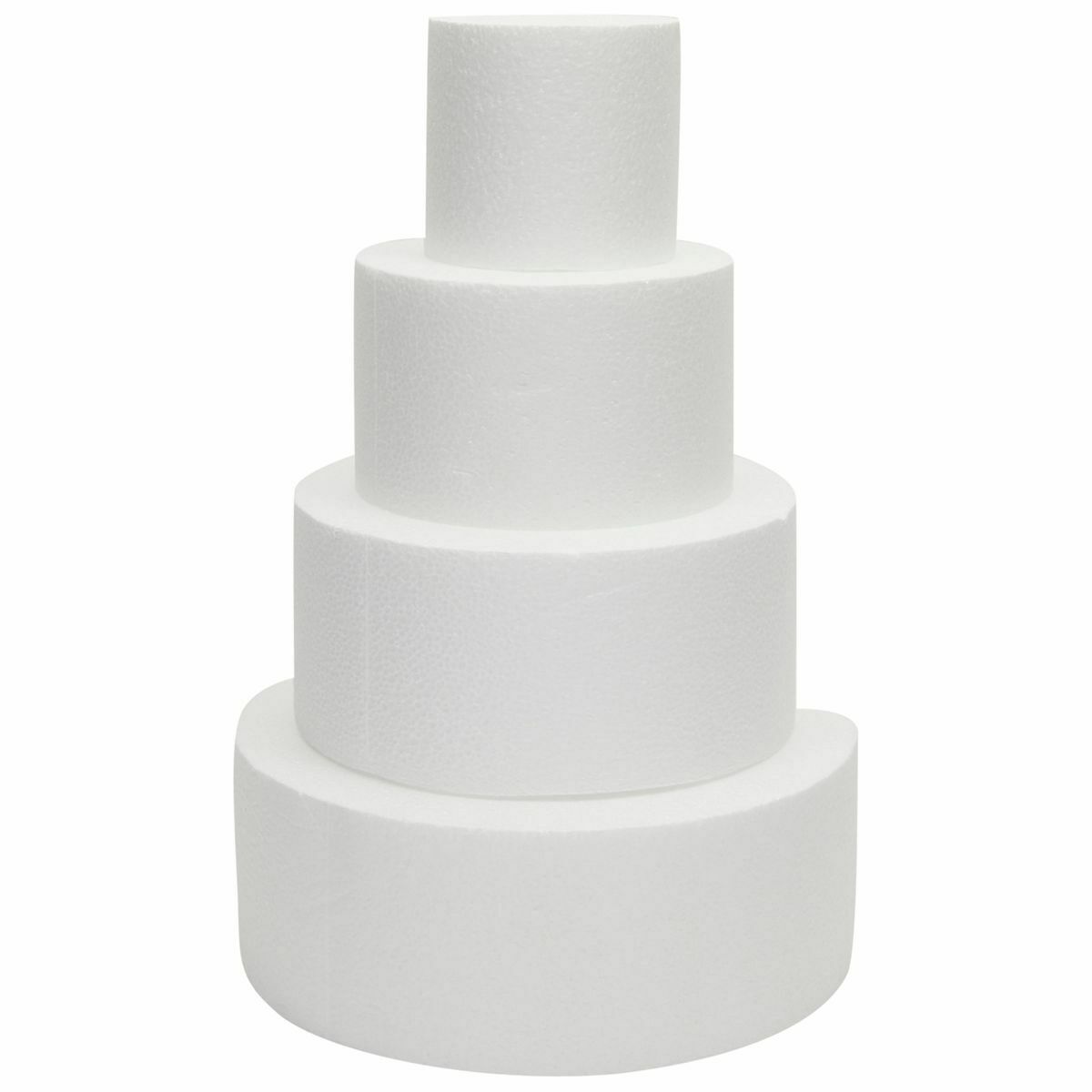 Foam Cake Dummy For Decorating And Wedding Display, 4 Tiers 4" 6" 8" 10" Dummies