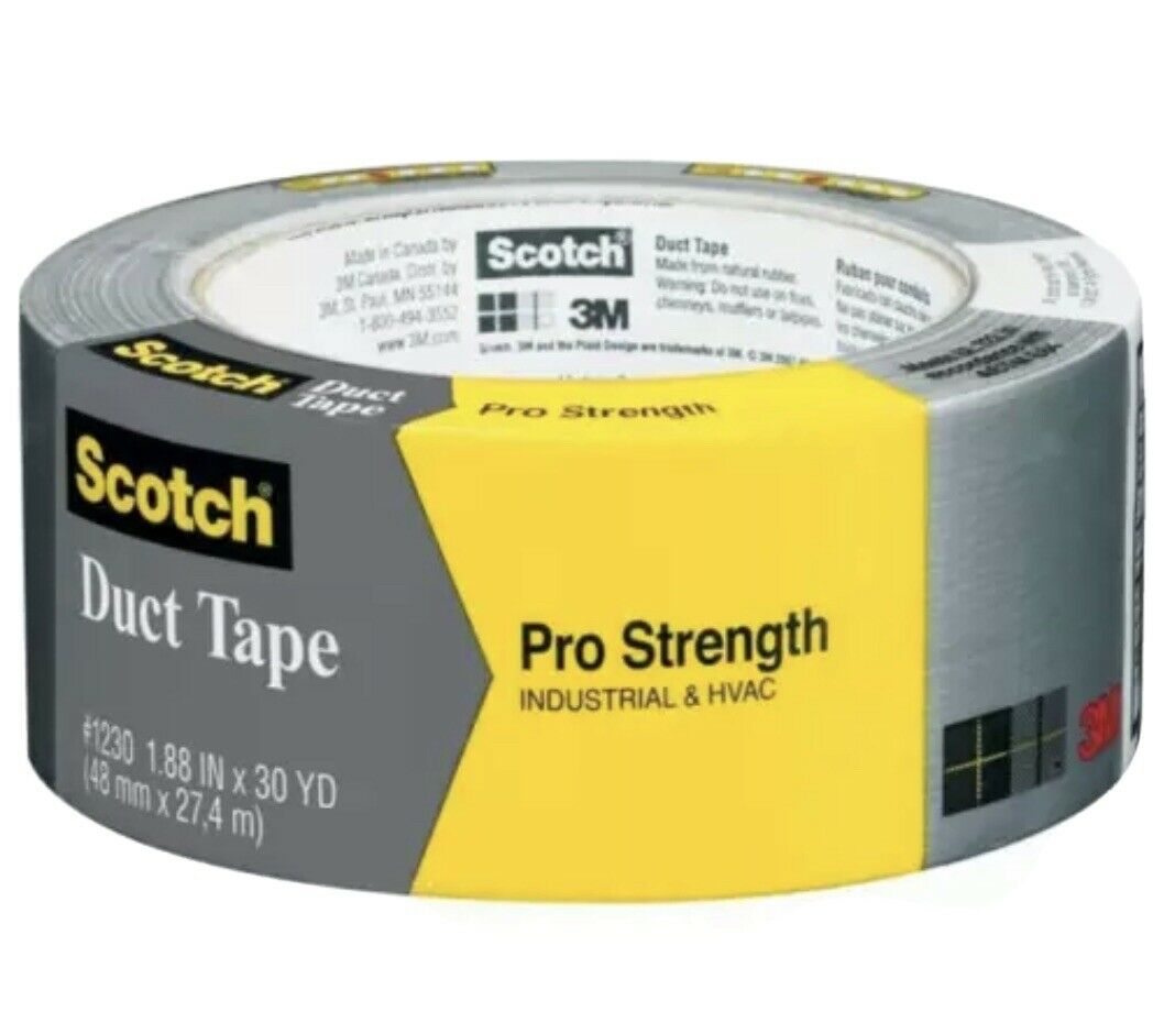 Scotch Pro Strength Duct Tape 3m 1230-a 1.88  30 Yards Industrial & Hvac Silver