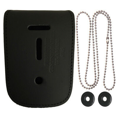 Universal Neck Chain Badge & Id Holder - Police Badge Leather Holder
