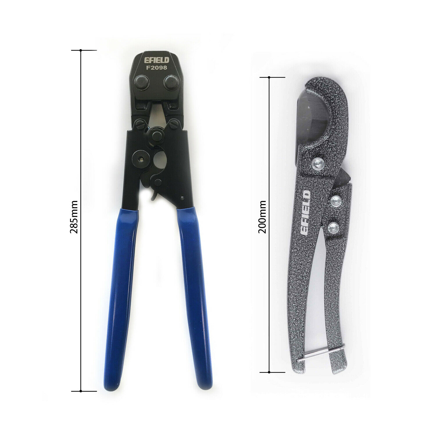 Pex Cinch Crimping Tool &go/no-go Gauge For Ss Clamps Sizes With Pipe Cutter